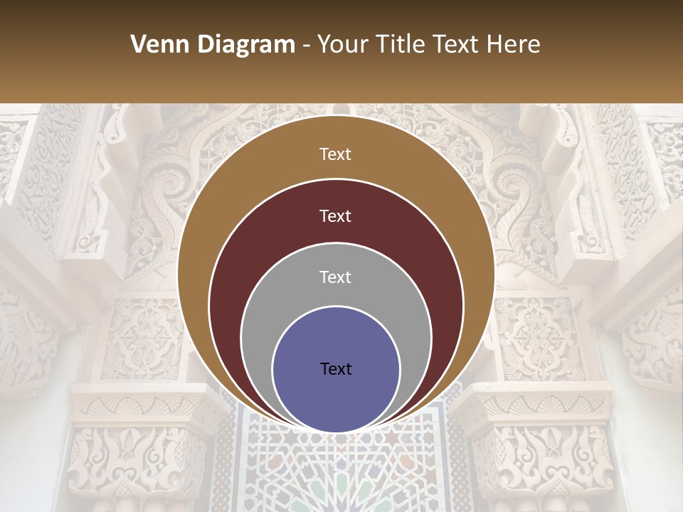 An Ornate Arch With A Blue And White Tile Pattern PowerPoint Template
