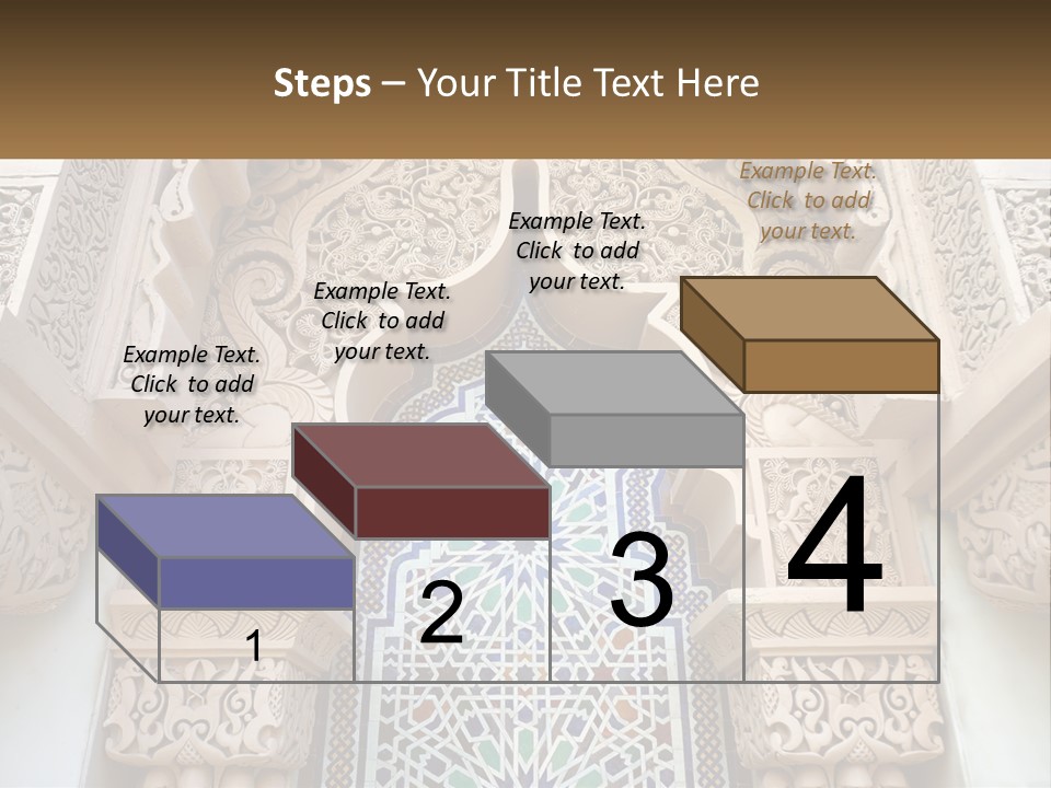 An Ornate Arch With A Blue And White Tile Pattern PowerPoint Template