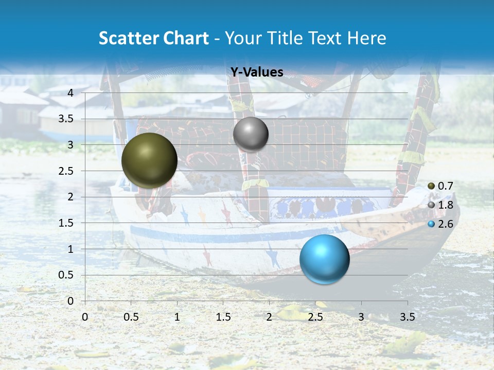 A Boat With A Canopy Is Sitting In The Water PowerPoint Template