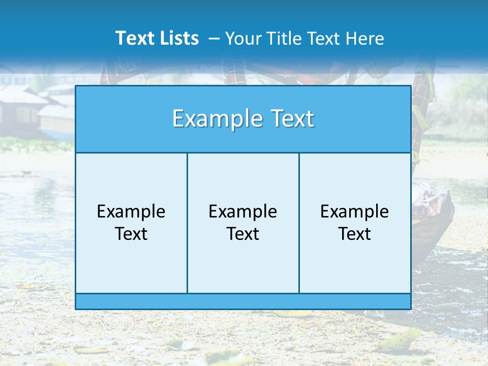 A Boat With A Canopy Is Sitting In The Water PowerPoint Template