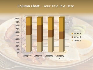 A Plate Of Breakfast Food With Eggs, Bacon, And Pancakes PowerPoint Template