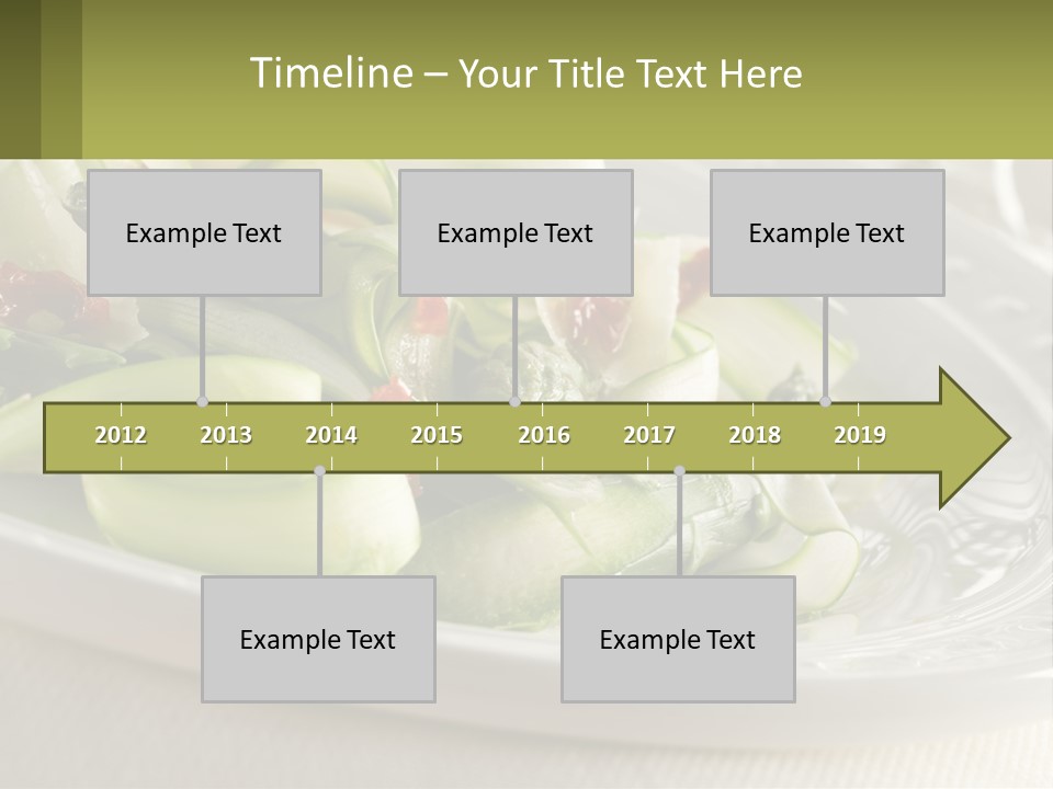 A White Plate Topped With Green Vegetables And Sauce PowerPoint Template