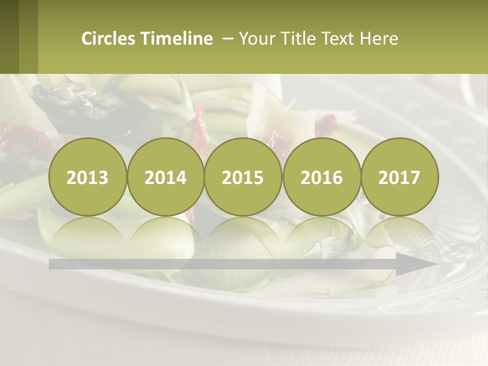 A White Plate Topped With Green Vegetables And Sauce PowerPoint Template