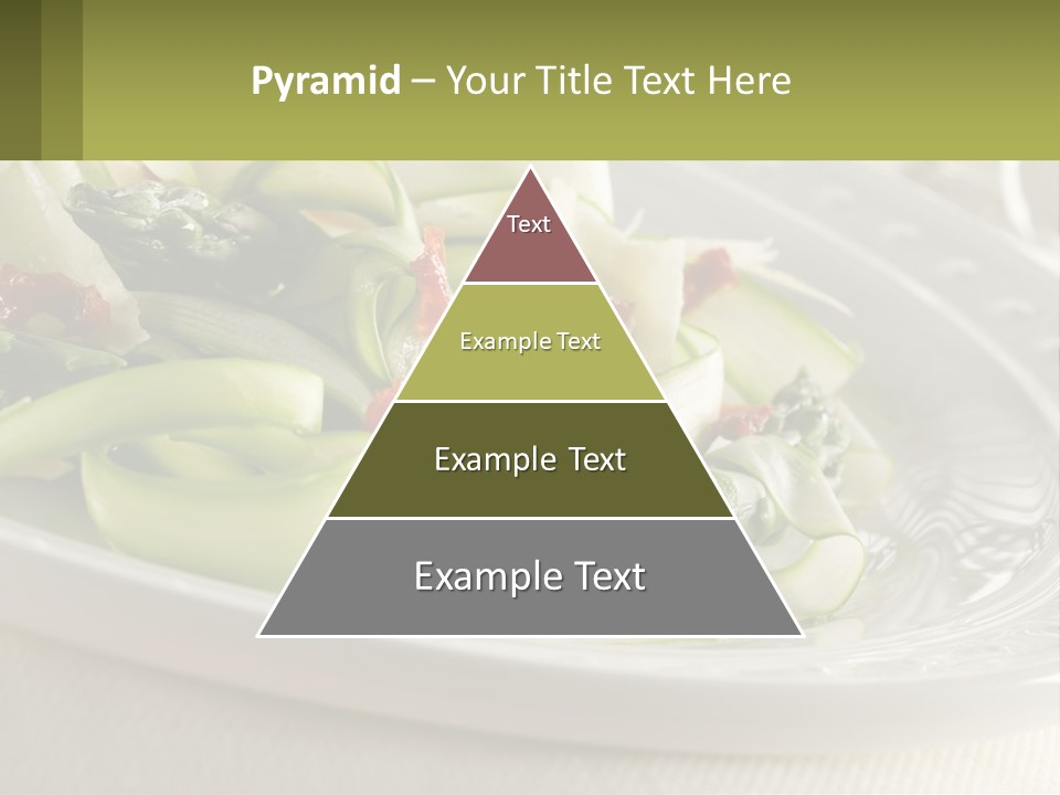 A White Plate Topped With Green Vegetables And Sauce PowerPoint Template