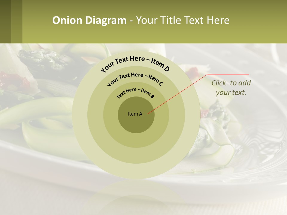 A White Plate Topped With Green Vegetables And Sauce PowerPoint Template
