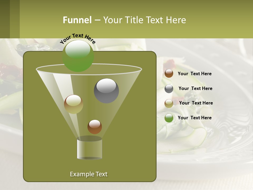 A White Plate Topped With Green Vegetables And Sauce PowerPoint Template