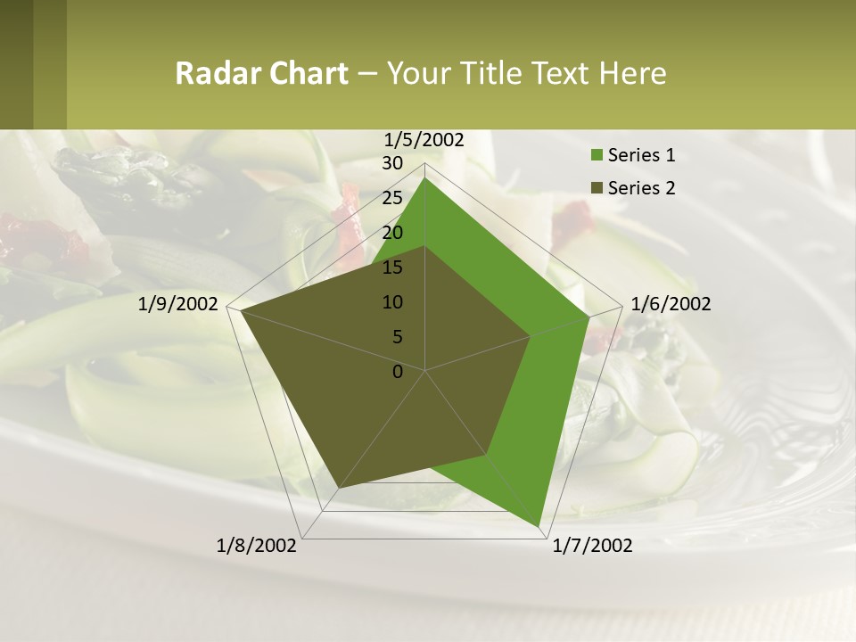 A White Plate Topped With Green Vegetables And Sauce PowerPoint Template