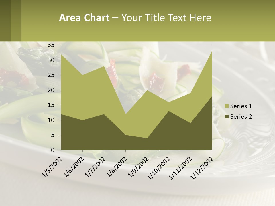 A White Plate Topped With Green Vegetables And Sauce PowerPoint Template