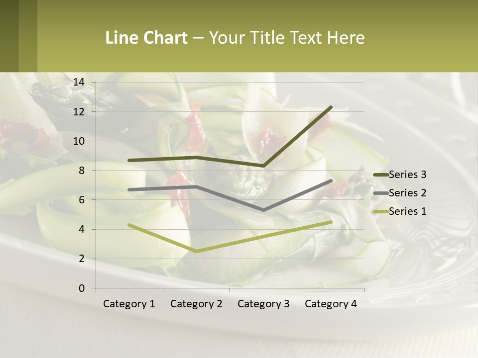 A White Plate Topped With Green Vegetables And Sauce PowerPoint Template