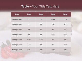 A Piece Of Chocolate Cake With A Strawberry On The Side PowerPoint Template