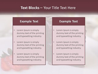 A Piece Of Chocolate Cake With A Strawberry On The Side PowerPoint Template
