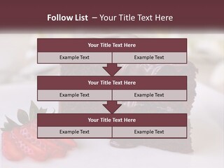 A Piece Of Chocolate Cake With A Strawberry On The Side PowerPoint Template