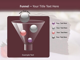 A Piece Of Chocolate Cake With A Strawberry On The Side PowerPoint Template