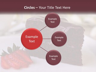 A Piece Of Chocolate Cake With A Strawberry On The Side PowerPoint Template