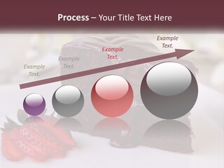 A Piece Of Chocolate Cake With A Strawberry On The Side PowerPoint Template