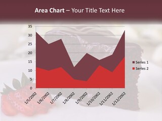 A Piece Of Chocolate Cake With A Strawberry On The Side PowerPoint Template