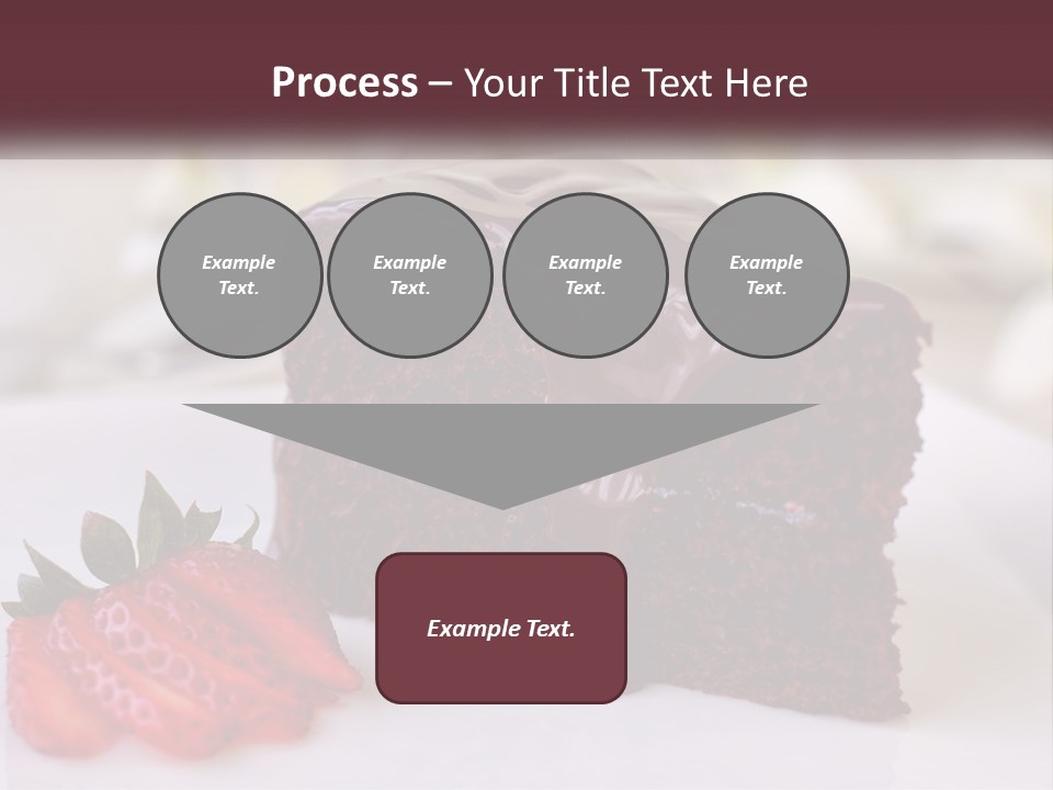 A Piece Of Chocolate Cake With A Strawberry On The Side PowerPoint Template