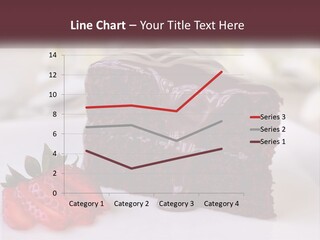 A Piece Of Chocolate Cake With A Strawberry On The Side PowerPoint Template