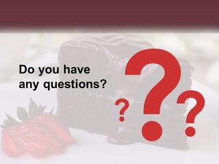 A Piece Of Chocolate Cake With A Strawberry On The Side PowerPoint Template