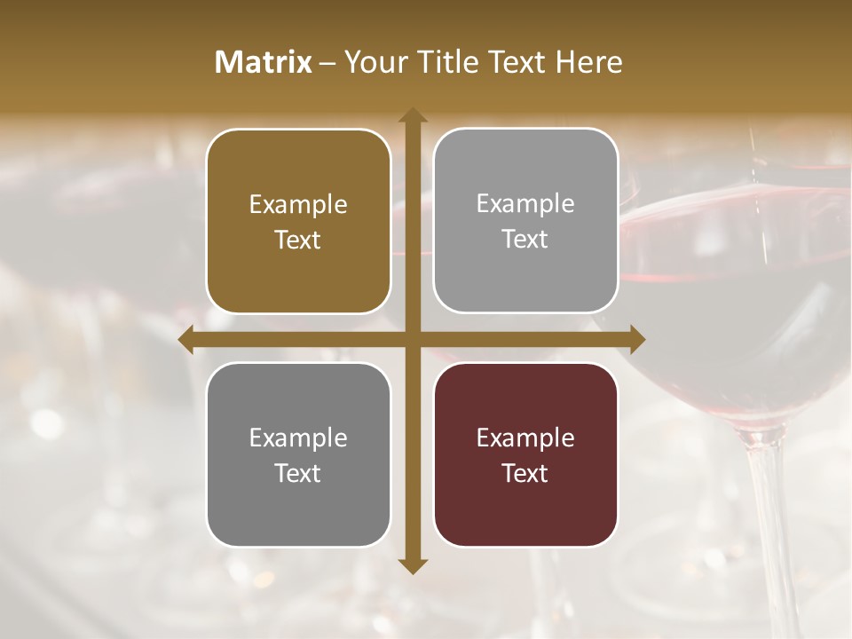A Row Of Wine Glasses Filled With Red Wine PowerPoint Template