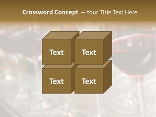 A Row Of Wine Glasses Filled With Red Wine PowerPoint Template