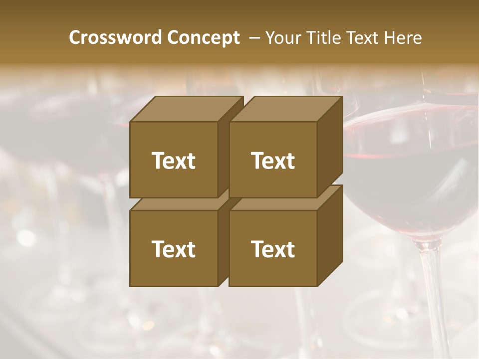 A Row Of Wine Glasses Filled With Red Wine PowerPoint Template