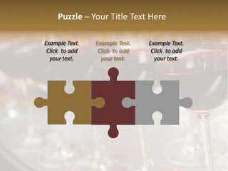 A Row Of Wine Glasses Filled With Red Wine PowerPoint Template