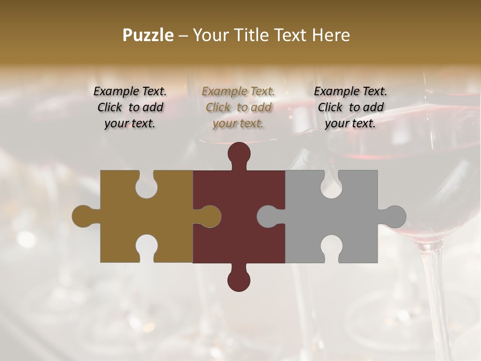 A Row Of Wine Glasses Filled With Red Wine PowerPoint Template