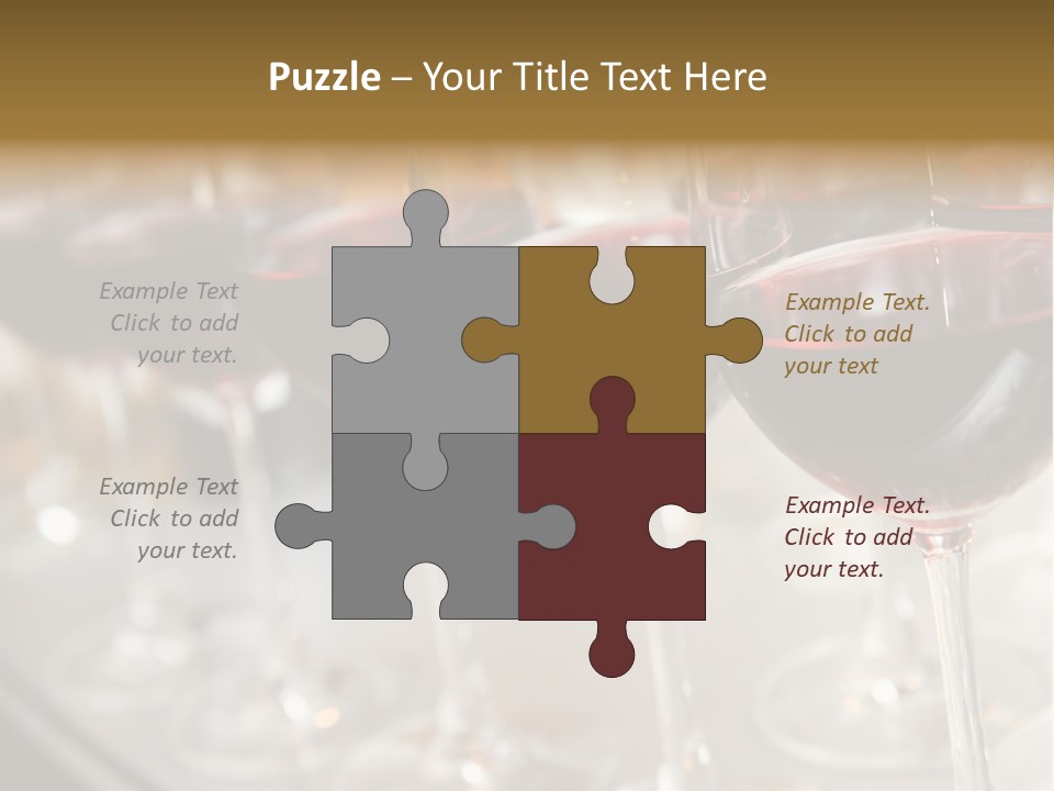 A Row Of Wine Glasses Filled With Red Wine PowerPoint Template