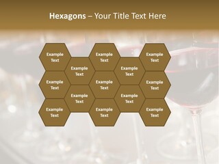 A Row Of Wine Glasses Filled With Red Wine PowerPoint Template