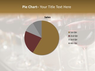 A Row Of Wine Glasses Filled With Red Wine PowerPoint Template