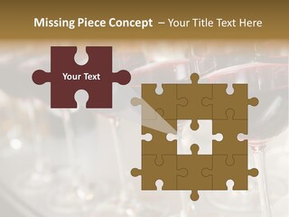 A Row Of Wine Glasses Filled With Red Wine PowerPoint Template