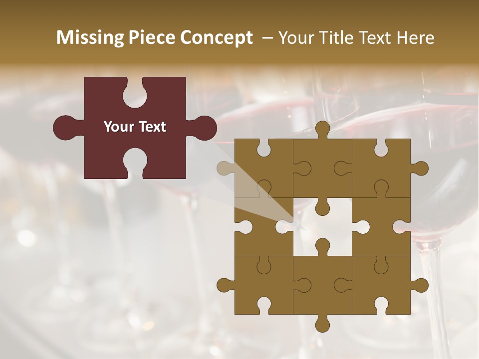 A Row Of Wine Glasses Filled With Red Wine PowerPoint Template