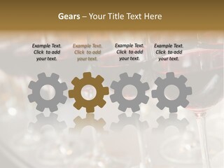 A Row Of Wine Glasses Filled With Red Wine PowerPoint Template