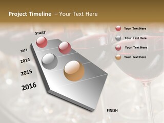 A Row Of Wine Glasses Filled With Red Wine PowerPoint Template