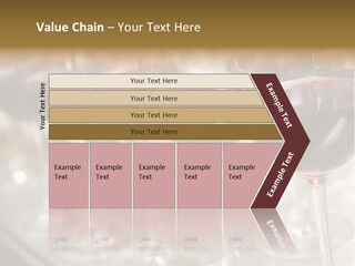 A Row Of Wine Glasses Filled With Red Wine PowerPoint Template