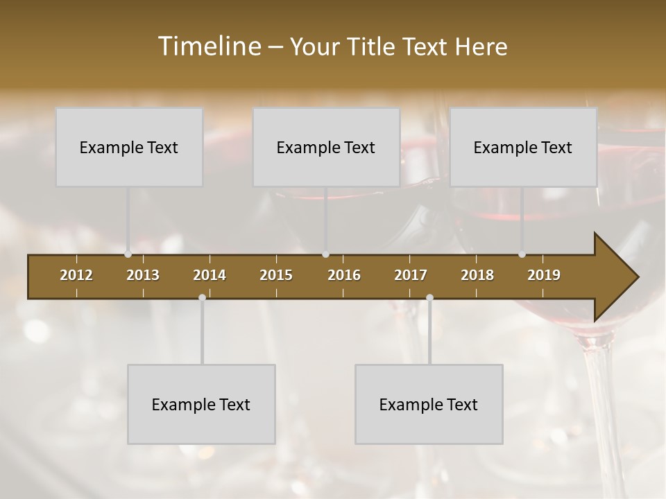 A Row Of Wine Glasses Filled With Red Wine PowerPoint Template