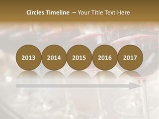 A Row Of Wine Glasses Filled With Red Wine PowerPoint Template