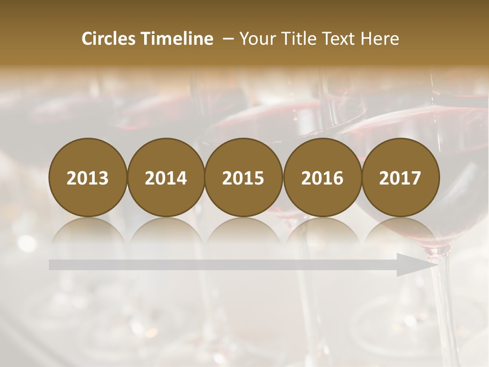A Row Of Wine Glasses Filled With Red Wine PowerPoint Template