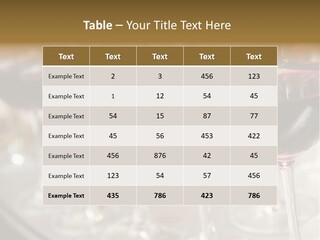 A Row Of Wine Glasses Filled With Red Wine PowerPoint Template