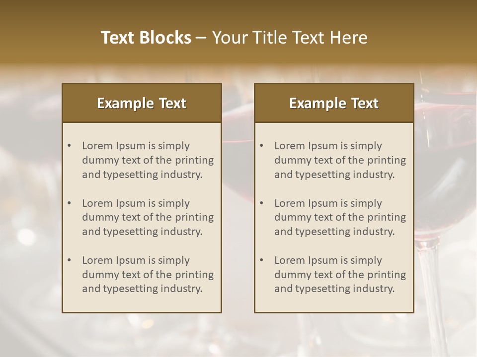 A Row Of Wine Glasses Filled With Red Wine PowerPoint Template