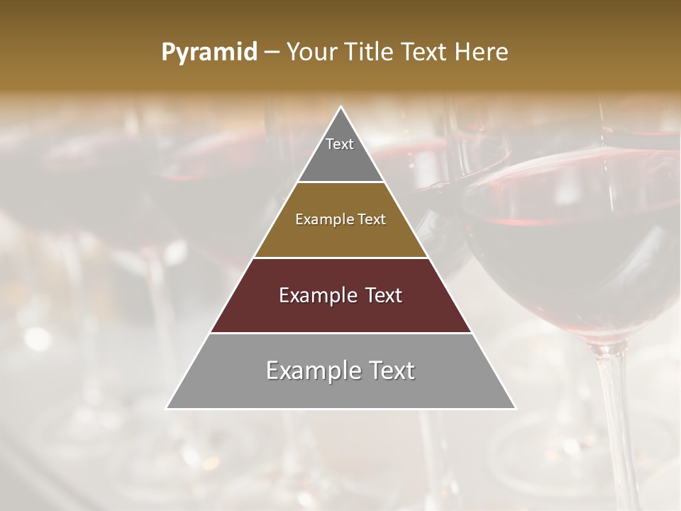 A Row Of Wine Glasses Filled With Red Wine PowerPoint Template
