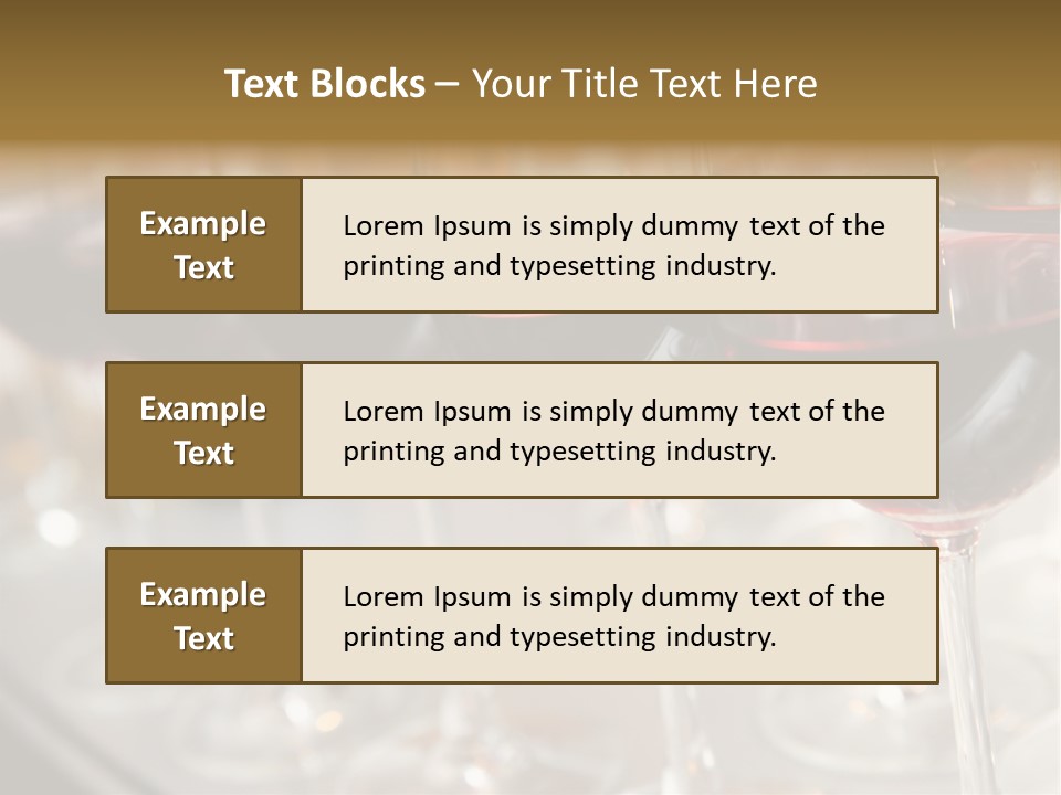 A Row Of Wine Glasses Filled With Red Wine PowerPoint Template