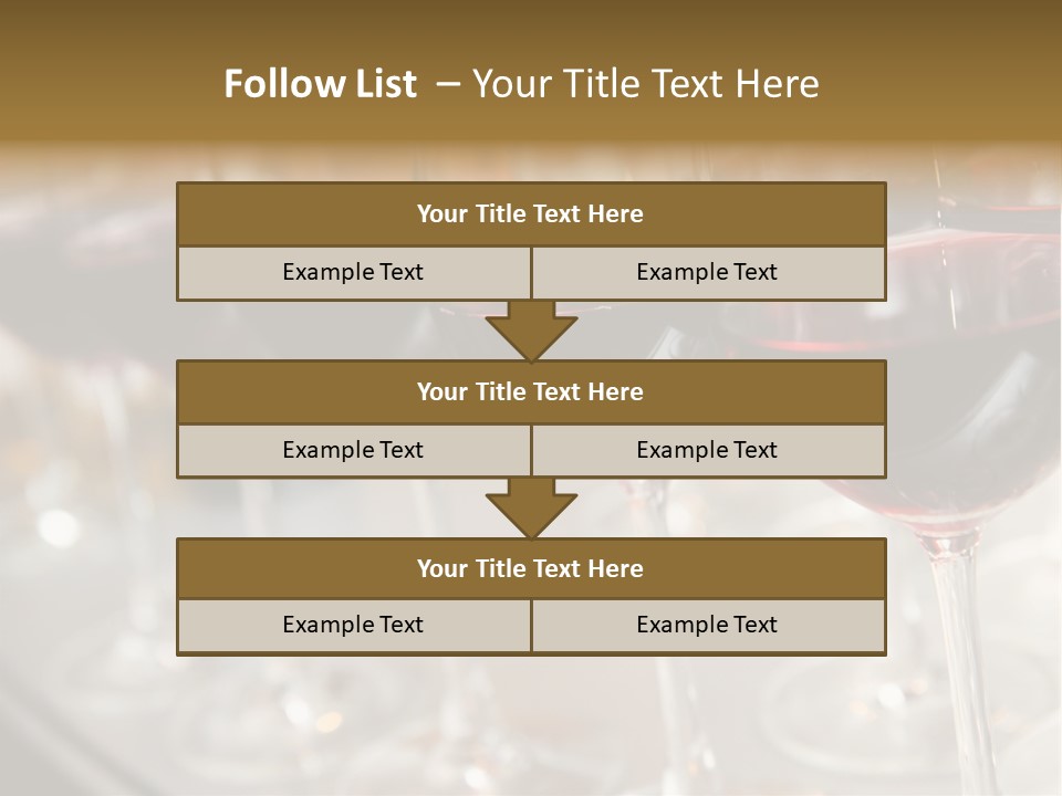 A Row Of Wine Glasses Filled With Red Wine PowerPoint Template