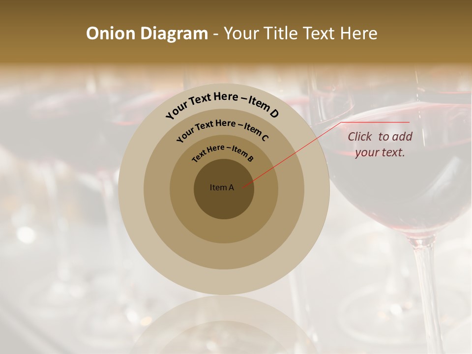 A Row Of Wine Glasses Filled With Red Wine PowerPoint Template