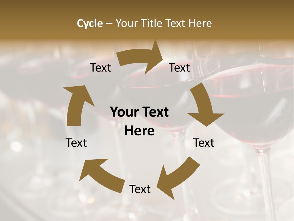 A Row Of Wine Glasses Filled With Red Wine PowerPoint Template