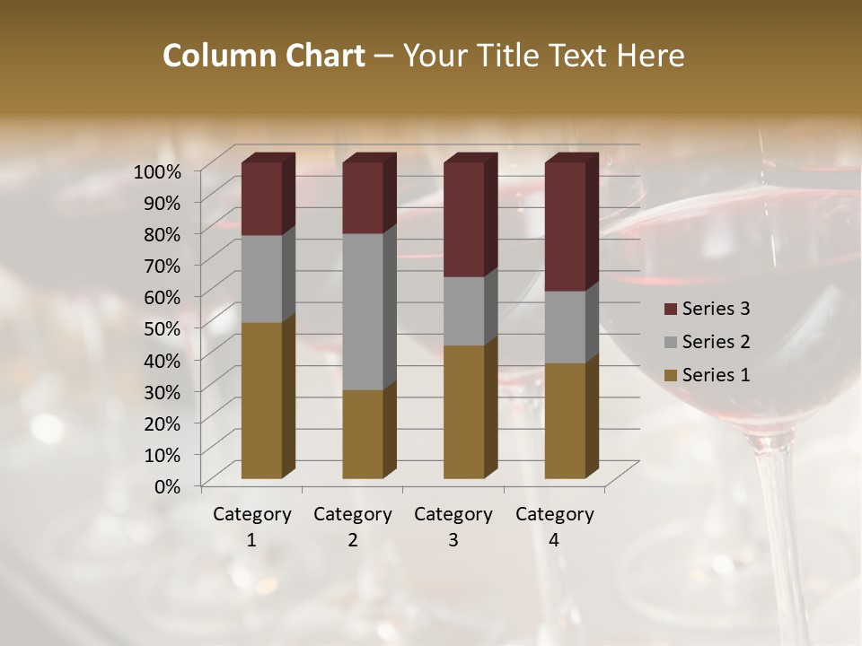 A Row Of Wine Glasses Filled With Red Wine PowerPoint Template