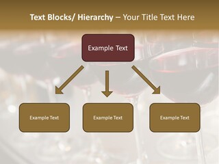 A Row Of Wine Glasses Filled With Red Wine PowerPoint Template