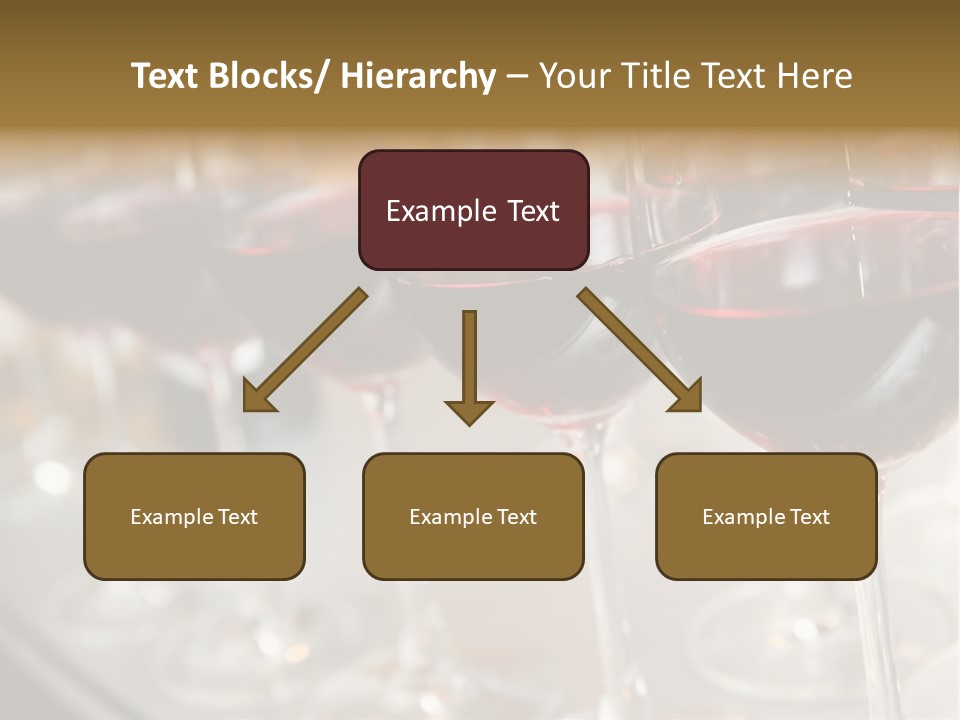 A Row Of Wine Glasses Filled With Red Wine PowerPoint Template