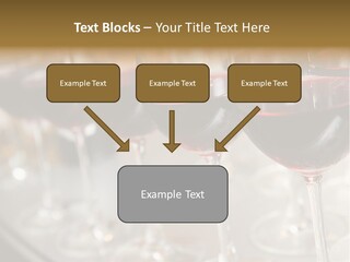 A Row Of Wine Glasses Filled With Red Wine PowerPoint Template